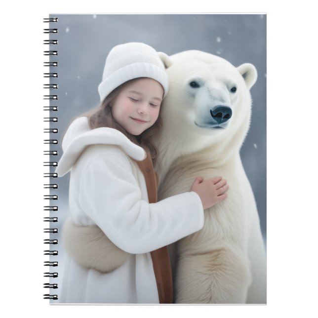 Carnet Ours polaire et bras de fille (Devant)