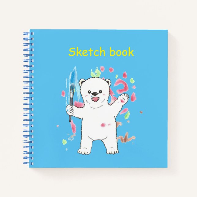Carnet Ours polaire petit Artist Carré Art Sketch book (Devant)