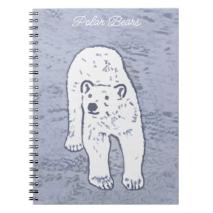 Carnet Ours polaire sur la peinture sur glace - Art origi