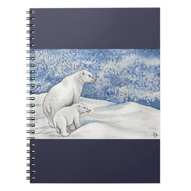 Carnet Ours polaires de neige (Devant)