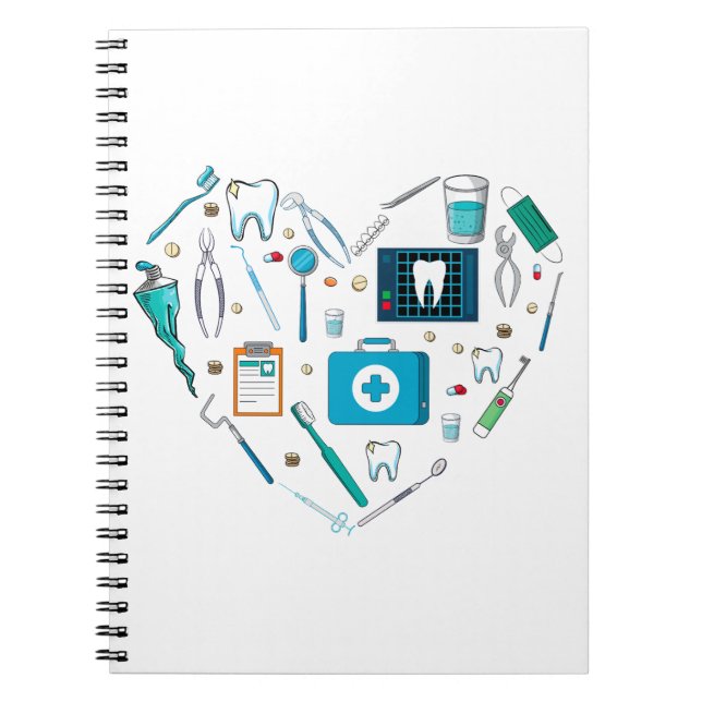 Carnet Outil dentaire amusant Coeur (Devant)