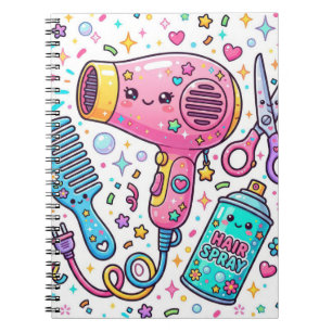 Carnet Outils de coiffure mignons dans le style d'art Kaw