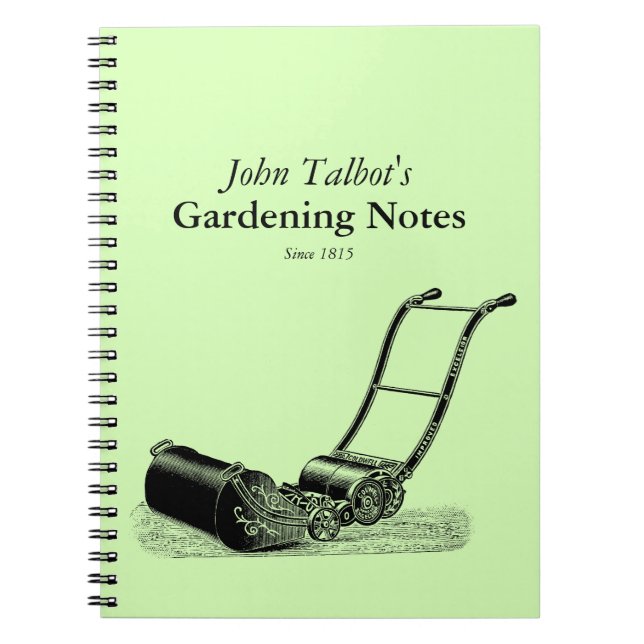 Carnet Outils de jardinage vintage Laverie Garden Notes (Devant)