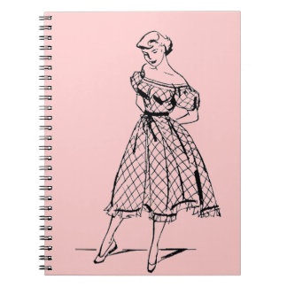 Carnet Outre de la rétro robe d'épaule