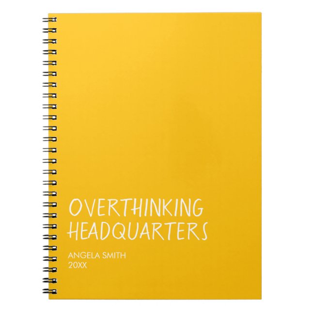 Carnet Overthinking Headquarters – Funny Overthinker Note (Devant)