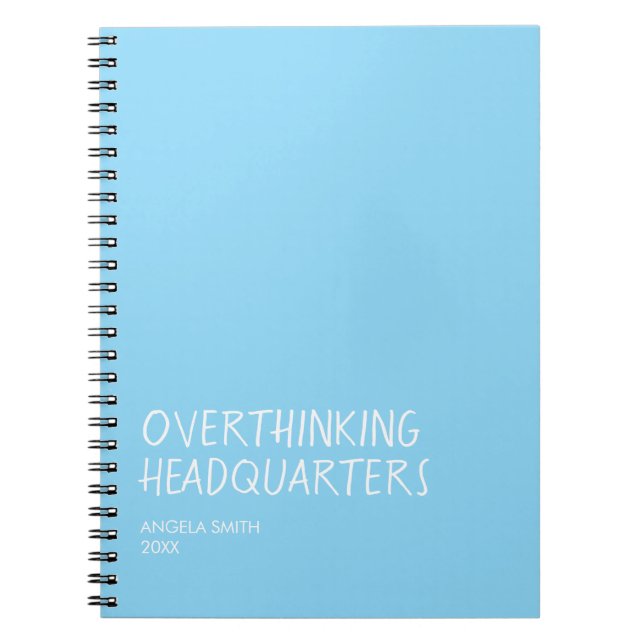 Carnet Overthinking Headquarters – Funny Overthinker Note (Devant)