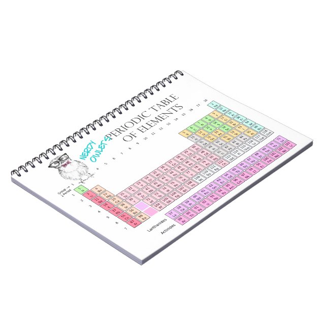 Carnet Owl Periodic table of elements Notebook (Côté gauche)