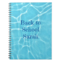 own text swimming pool back to school notebook