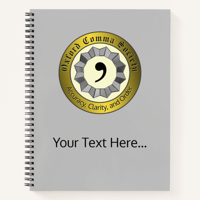 Carnet Oxford Comma Society (Devant)
