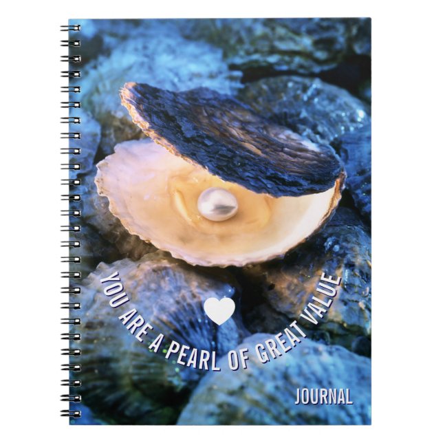 Carnet OYSTER Pearl de grande valeur Personnalisé chrétie (Devant)