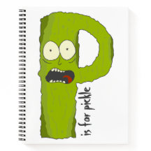 P est pour le bloc-notes graphique Pickle Alphabet