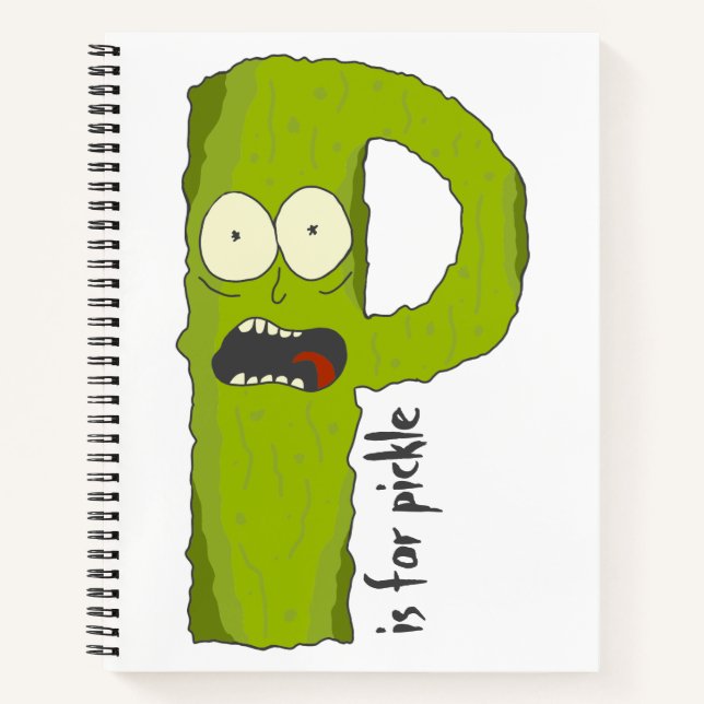 Carnet P est pour le bloc-notes graphique Pickle Alphabet (Devant)