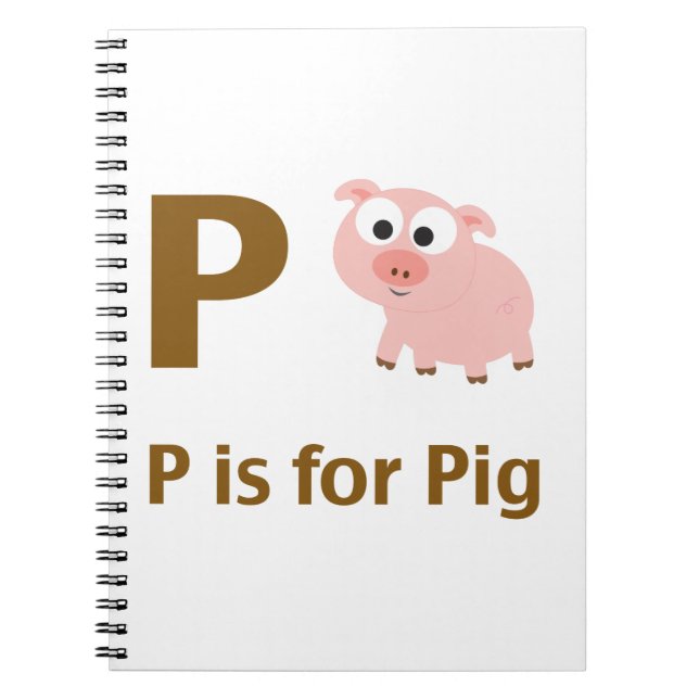 Carnet P est pour le cochon (Devant)