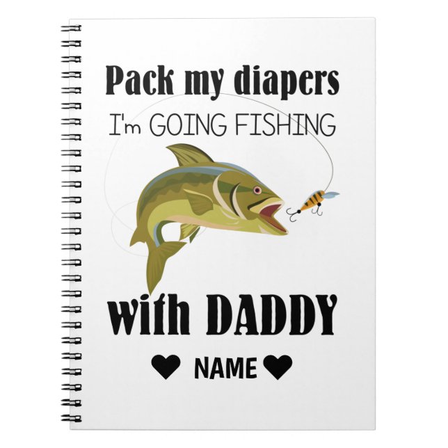 Carnet Pack My Diapers, je vais pêcher avec papa (Devant)