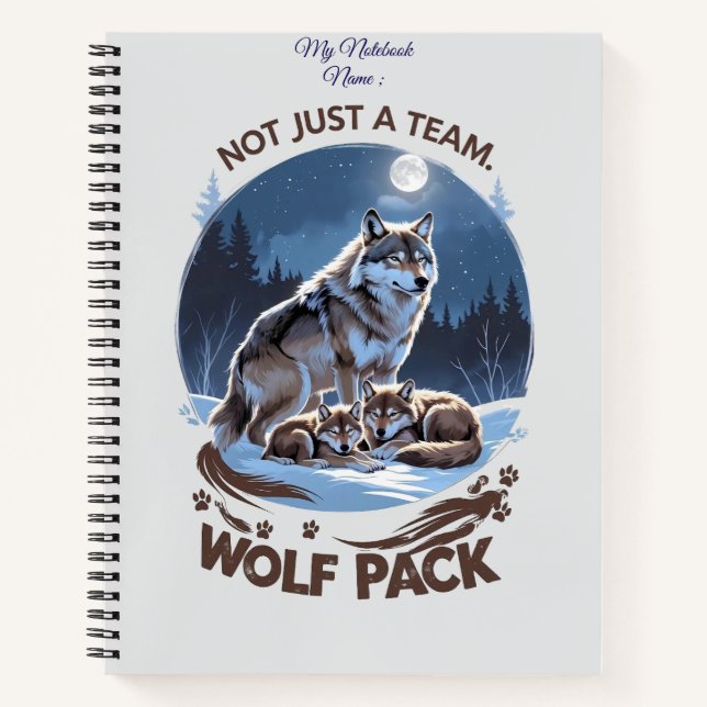 Carnet Pack Wolf - Pas seulement une équipe, une famille  (Devant)
