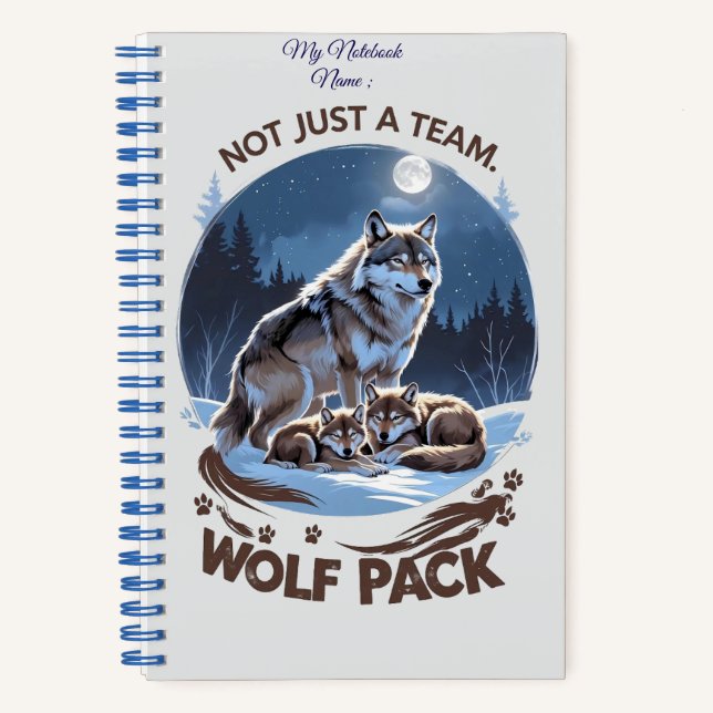 Carnet Pack Wolf - Pas seulement une équipe, une famille  (Recto)