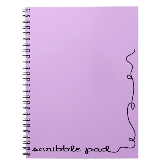 Carnet Pad Scribble violet (Devant)