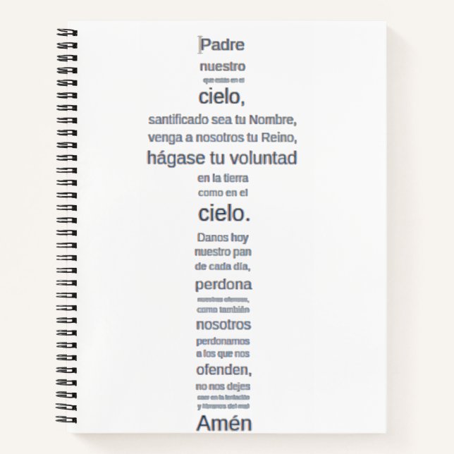 Carnet Padre nuestro (Devant)