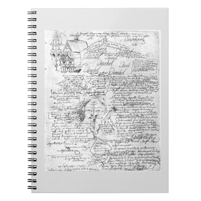 Carnet Page manuscrite, Le roman Démons de Fyodor Dostoïe (Devant)