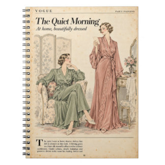 Carnet Pages de magazine de mode vintage, style antique