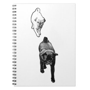 Carnet Pages lumineuses, chiens d'hiver enjoués