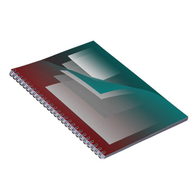 Carnet Pages turquoises en gris bordeaux (Côté Droit)