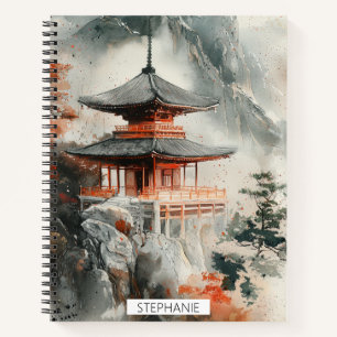 Carnet Pagode de la Montagne Cramoisi Lavis (3)