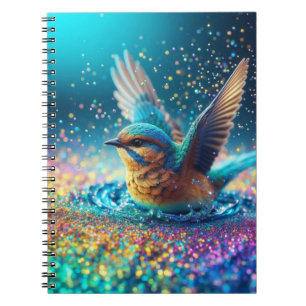 Carnet Pailleté d'oiseau
