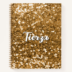 Carnet Paillettes Chunky Or Personnalisées