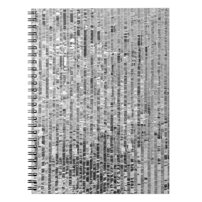 Carnet Paillettes d'argent, arrière - plan glamour sans s (Devant)