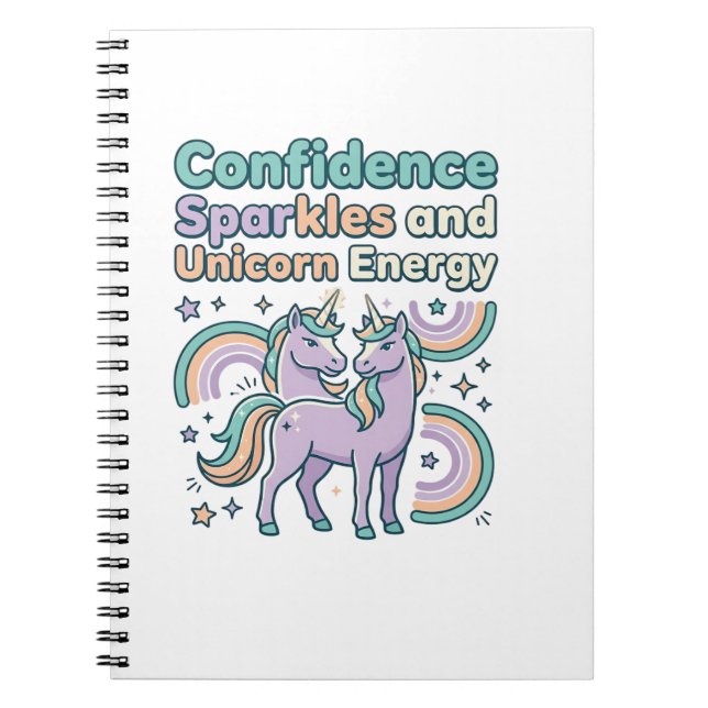 Carnet Paillettes de Confiance de Licorne et Conception d (Devant)