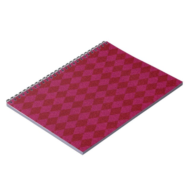 Carnet Paillettes de diamant rose et rouge (Côté gauche)