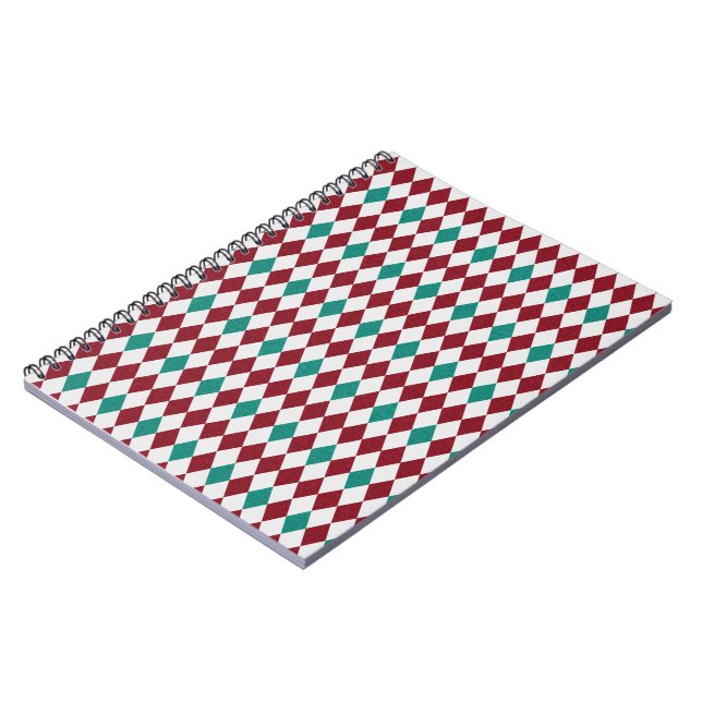Carnet Paillettes diamant rouges et bleues (Côté gauche)