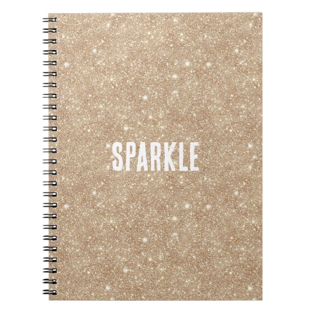 Carnet Paillettes dorées scintillantes (Devant)