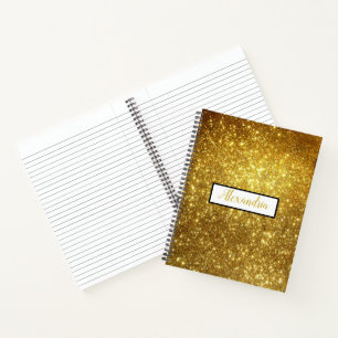 Carnet Paillettes dorées scintillantes