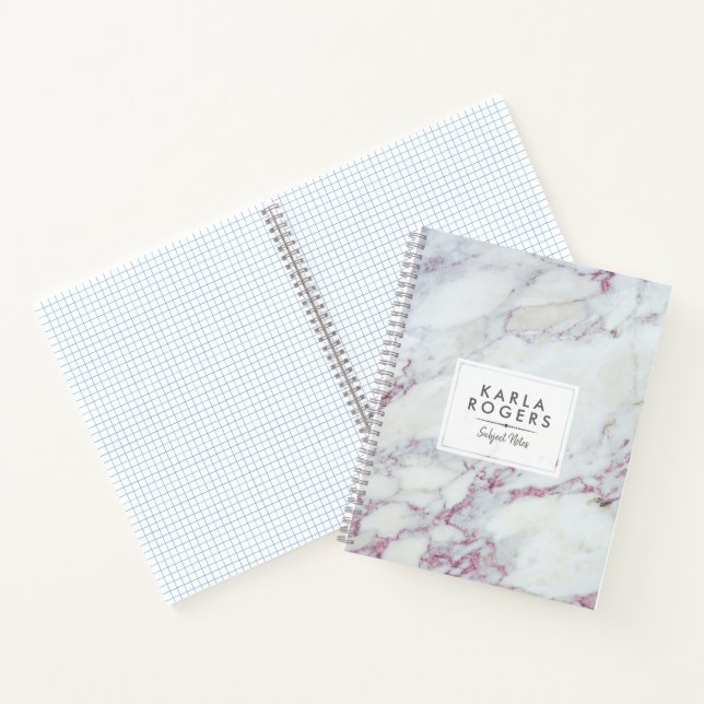 Carnet Paillettes Faux Gris Accents Roses (Intérieur)
