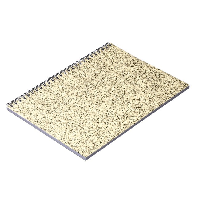Carnet Paillettes scintillantes légères dorées (Côté gauche)