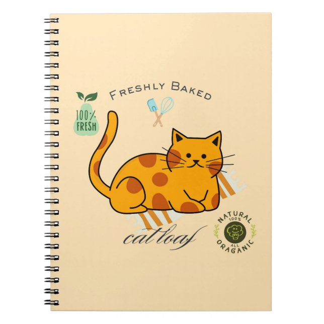 Carnet Pain de chat drôle (Devant)
