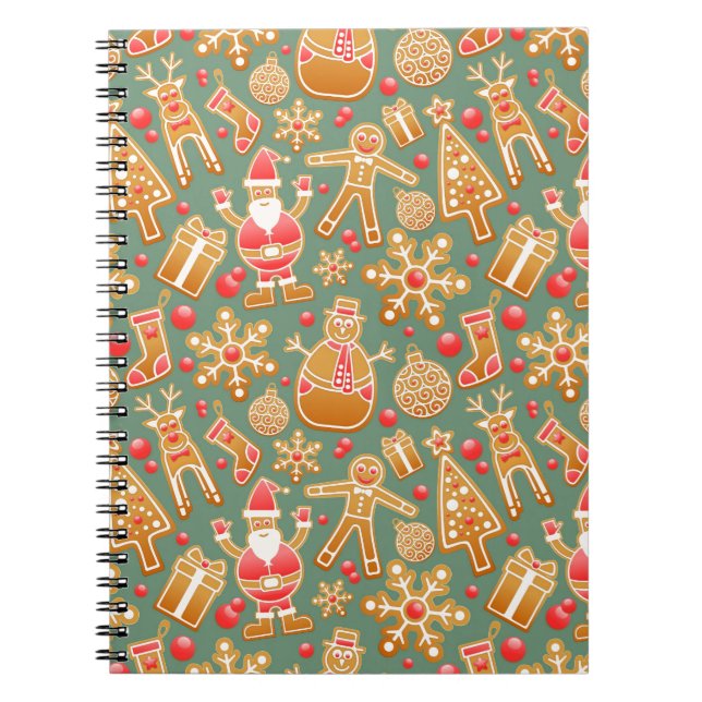 Carnet pain d'épices de Noël père Noël (Devant)