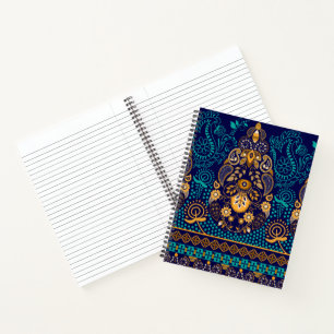 Carnet Paisley Blue