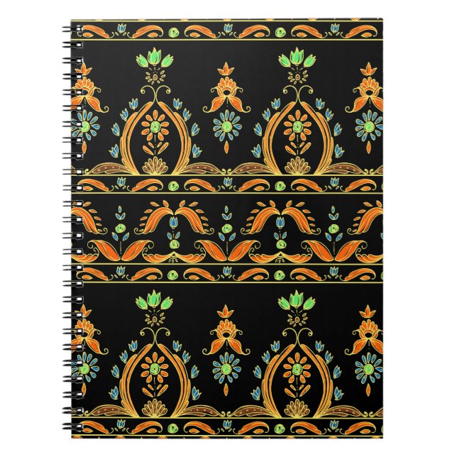 Carnet Paisley Bohemian Kashmir Textile Design (Devant)