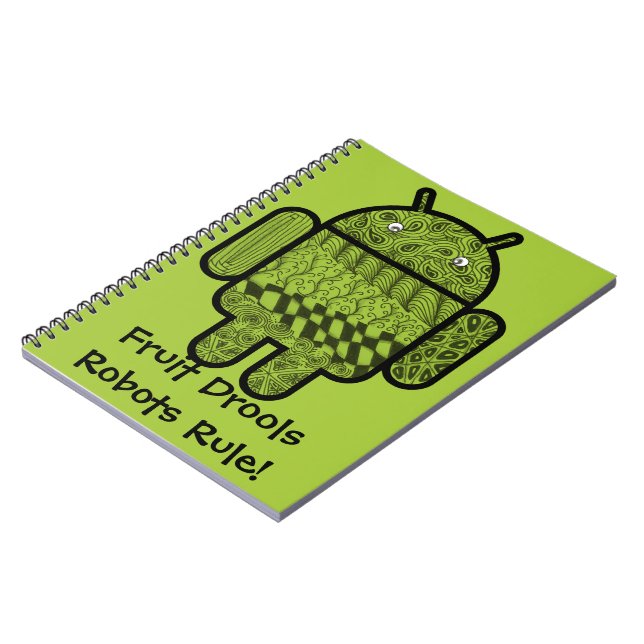 Carnet Paisley Doodle Character pour le robot Android™ (Côté gauche)