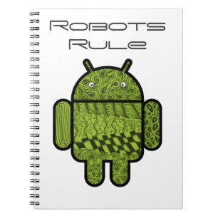 Carnet Paisley Doodle Character pour le robot Android™