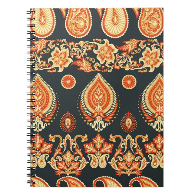 Carnet Paisley Floral : Oriental Ethnic Seamless (Devant)