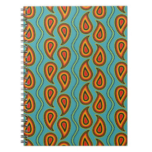 Carnet Paisley motif, tissu ornemental texture indienne s