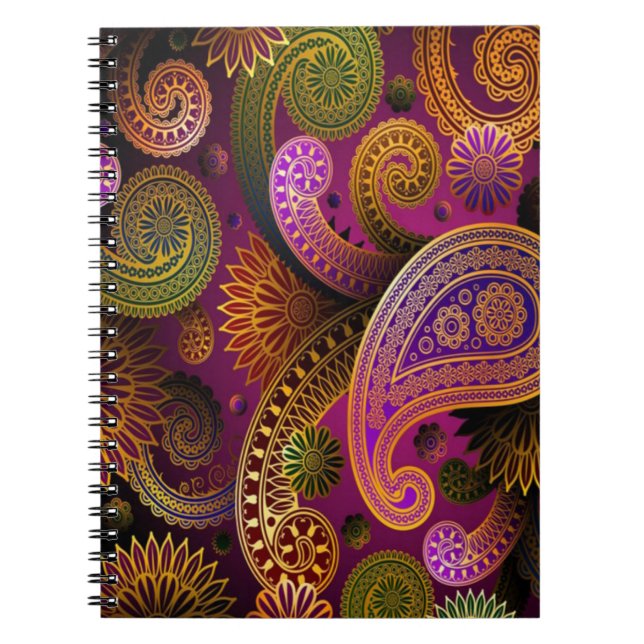 Carnet Paisley Purple (Devant)