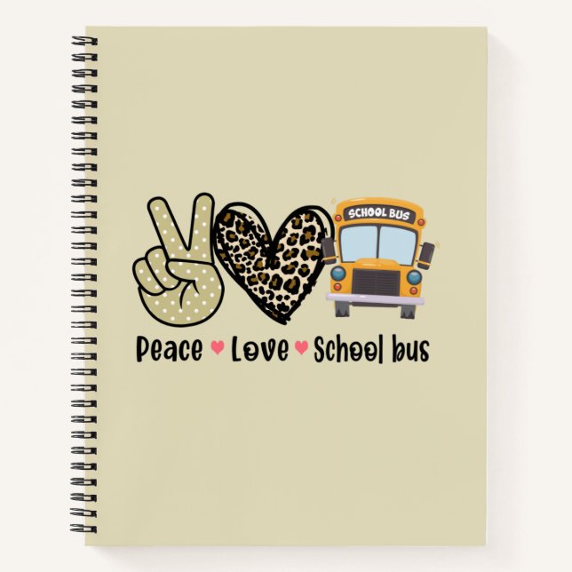 Carnet Paix, Amour, Bus scolaire (Devant)