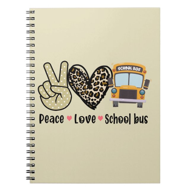 Carnet Paix, Amour, Bus scolaire (Devant)