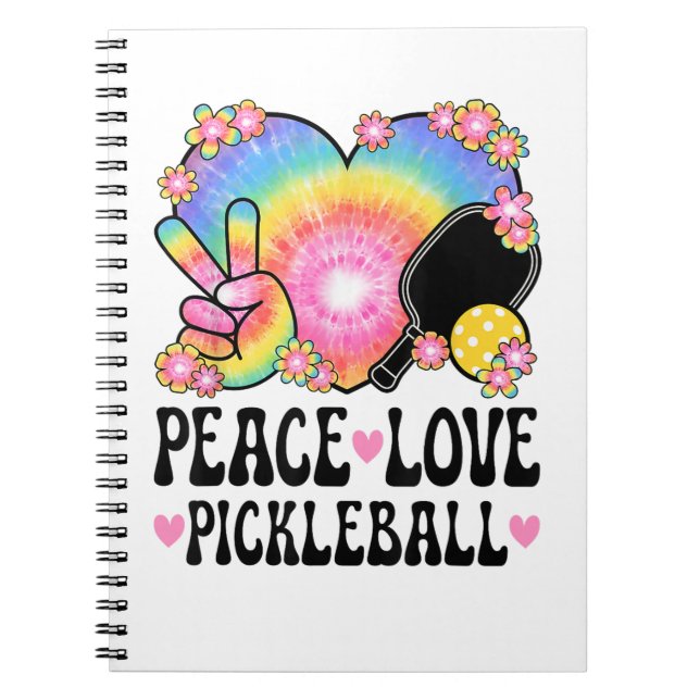Carnet Paix Amour Pickleball (Devant)