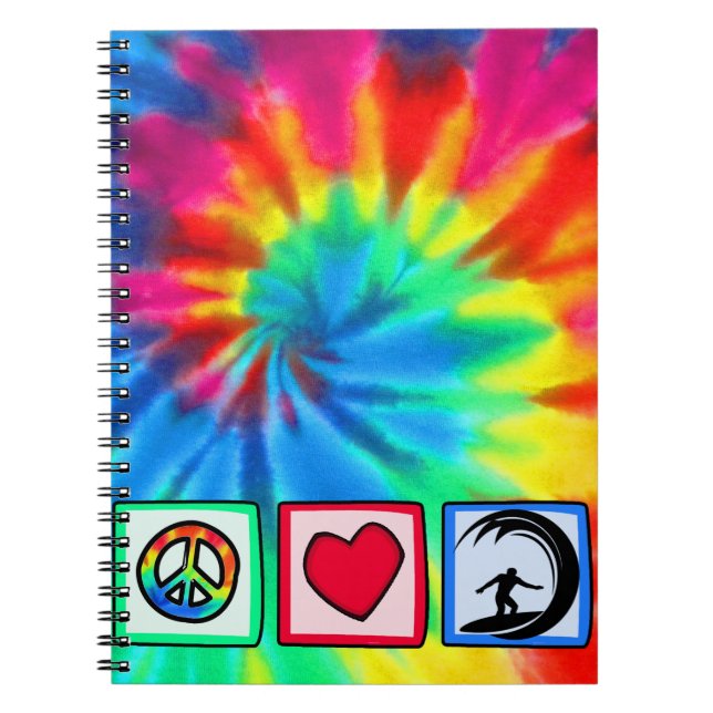 Carnet Paix, amour, surfant (Devant)